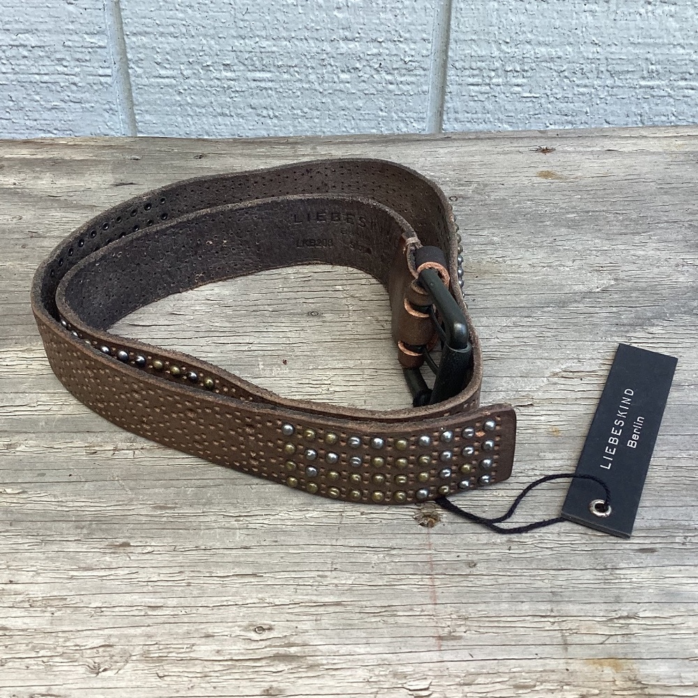 Anthropologie Liebeskind leather studded BELT LKB208 - Picture 4 of 4